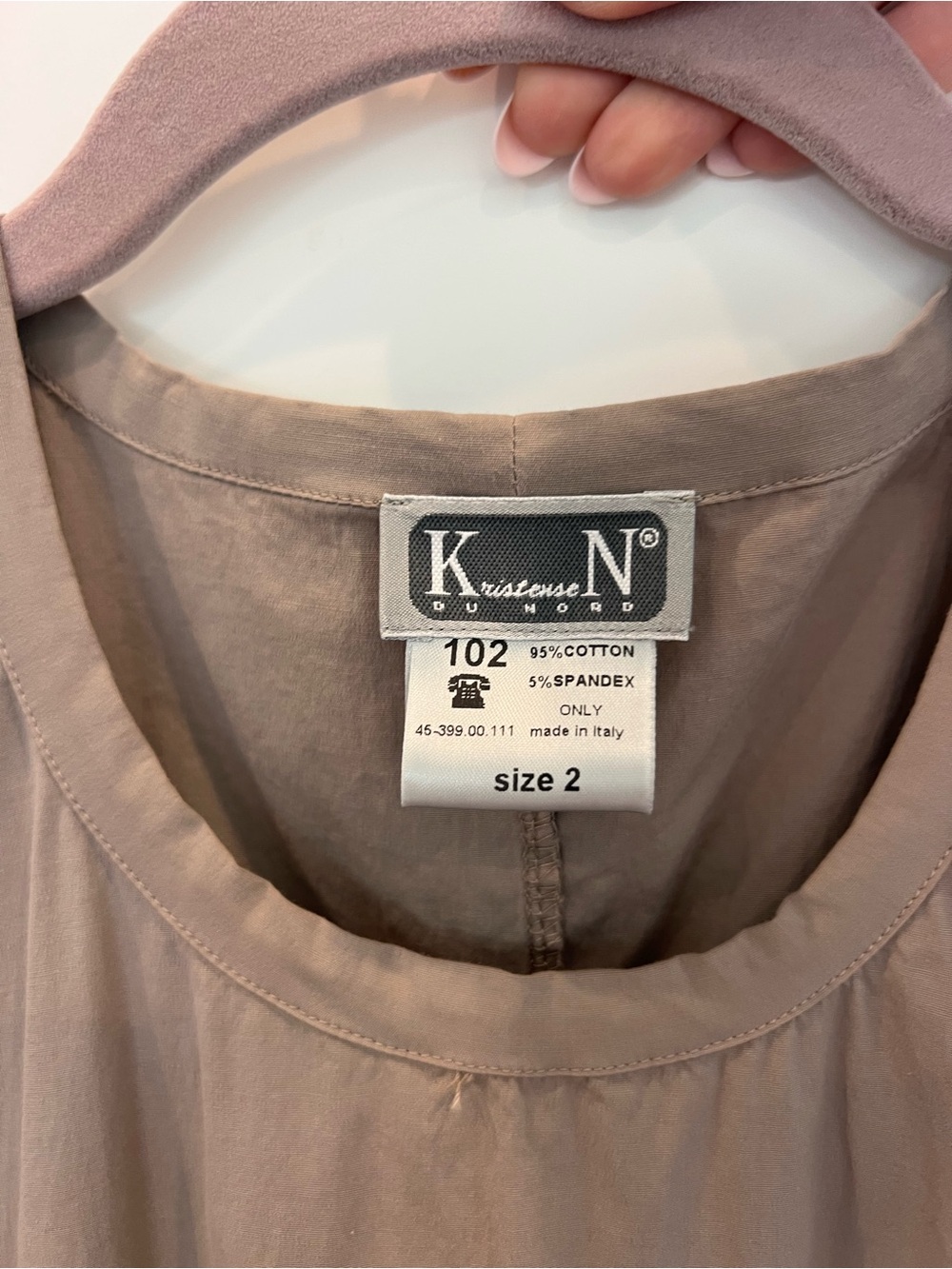 Kristensen Du Nord Dress Taupe Cocoon Midi Dress Italian Dress size 2 - Picture 4 of 7